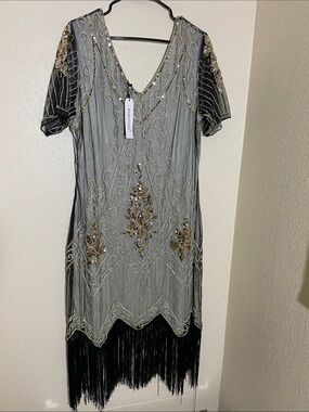 NWT Size XXXL Babeyond  Plus Size Flapper Great Gatsby Costume Dress